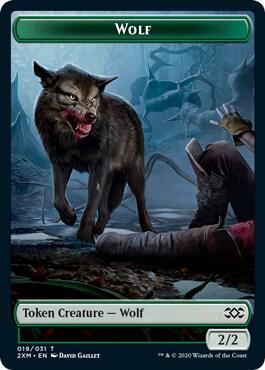 Wolf // Wurm (030) Double-Sided Token card from Double Masters