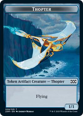 Thopter (008) // Wurm (030) Double-Sided Token card from Double Masters