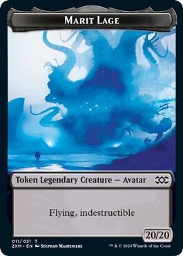 Marit Lage // Saproling Double-Sided Token card from Double Masters