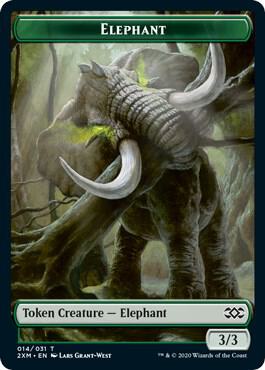 Elephant // Golem Double-Sided Token card from Double Masters