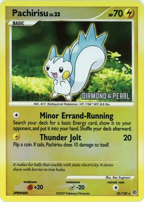Pachirisu - 35/130 [Diamond & Pearl] card from Burger King Promos
