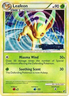 Leafeon - 17/90 (Prerelease) card from HGSS Promos