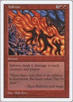 Inferno card from Fifth Edition