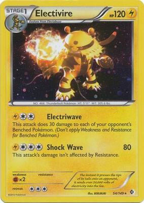 Electivire - 54/149 (Cosmos Holo) card from Blister Exclusives