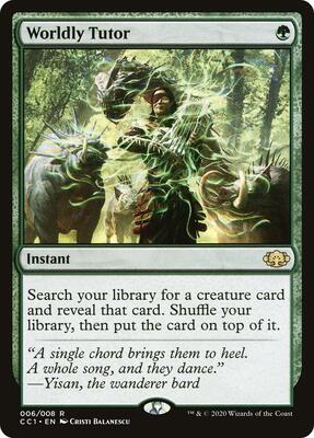 Worldly Tutor card from Commander Collection: Green