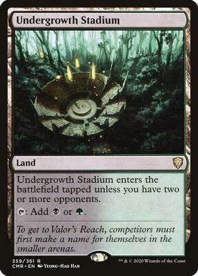 Undergrowth Stadium card from Commander Legends