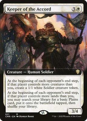 Keeper of the Accord (Extended Art) card from Commander Legends