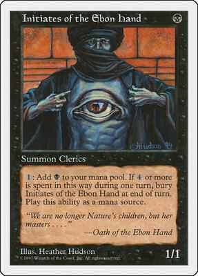 Initiates of the Ebon Hand card from Fifth Edition