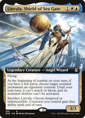 Linvala, Shield of Sea Gate (Extended Art) card from Zendikar Rising