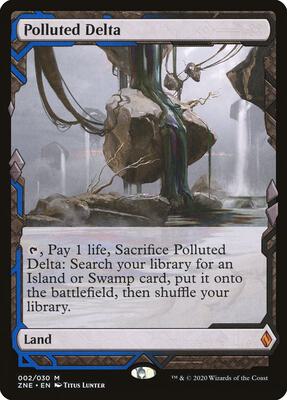 Polluted Delta card from Zendikar Rising Expeditions