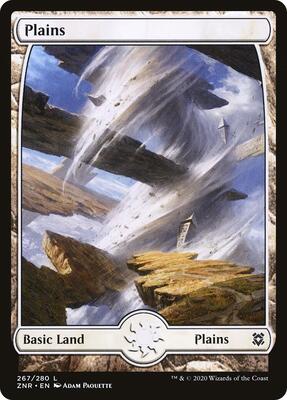 Plains (267) - Full Art card from Zendikar Rising