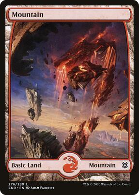 Mountain (276) - Full Art card from Zendikar Rising