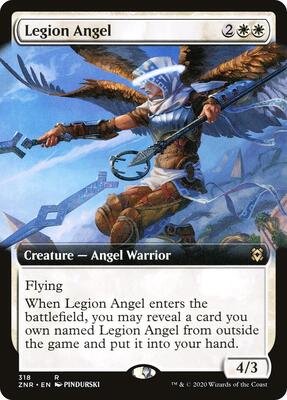 Legion Angel (Extended Art) card from Zendikar Rising