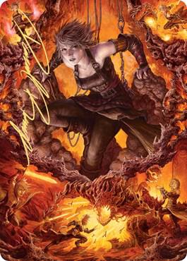Nahiri, Heir of the Ancients Art Card (4/81) (Gold-Stamped Signature) card from Art Series: Zendikar Rising