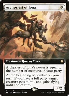 Archpriest of Iona (Extended Art) card from Zendikar Rising