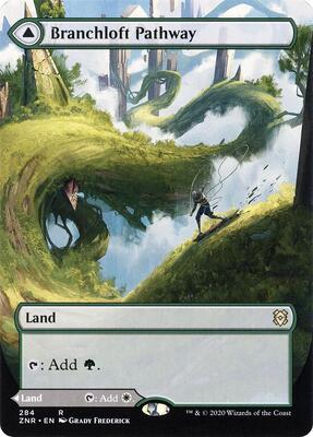 Branchloft Pathway (Borderless) card from Zendikar Rising