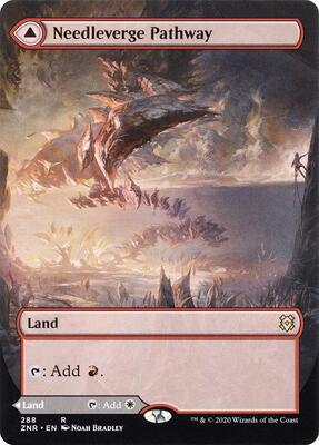 Needleverge Pathway (Borderless) card from Zendikar Rising