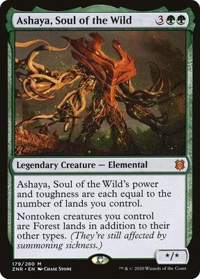 Ashaya, Soul of the Wild card from Zendikar Rising