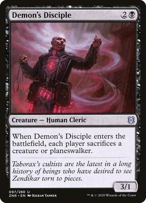 Demon's Disciple card from Zendikar Rising