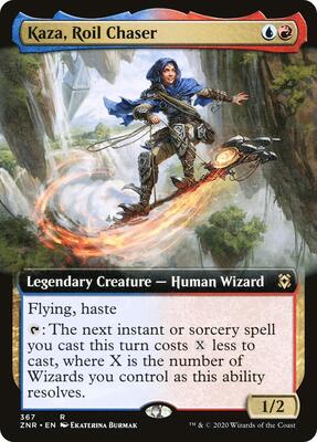 Kaza, Roil Chaser (Extended Art) card from Zendikar Rising