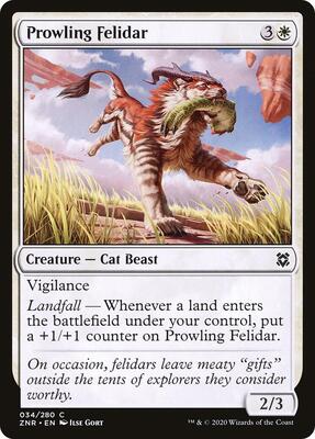 Prowling Felidar card from Zendikar Rising