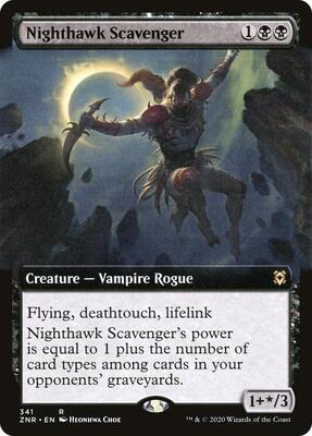 Nighthawk Scavenger (Extended Art) card from Zendikar Rising