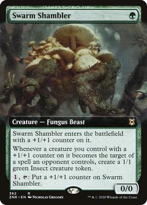 Swarm Shambler (Extended Art) card from Zendikar Rising