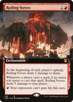 Roiling Vortex (Extended Art) card from Zendikar Rising
