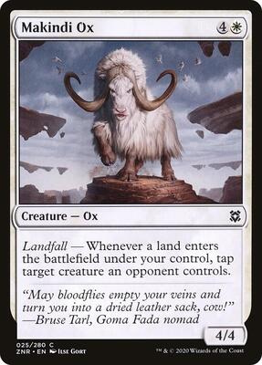 Makindi Ox card from Zendikar Rising
