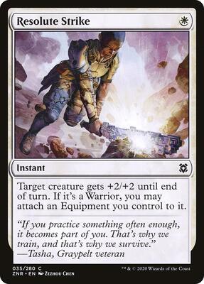 Resolute Strike card from Zendikar Rising