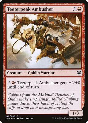 Teeterpeak Ambusher card from Zendikar Rising