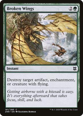 Broken Wings card from Zendikar Rising