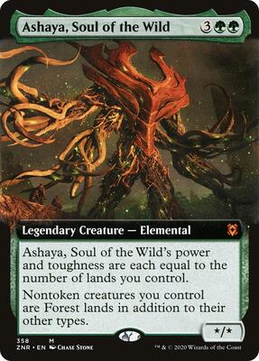 Ashaya, Soul of the Wild (Extended Art) card from Zendikar Rising