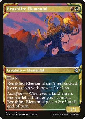 Brushfire Elemental (Showcase) card from Zendikar Rising