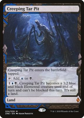 Creeping Tar Pit card from Zendikar Rising Expeditions