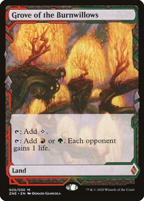 Grove of the Burnwillows card from Zendikar Rising Expeditions