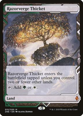 Razorverge Thicket card from Zendikar Rising Expeditions
