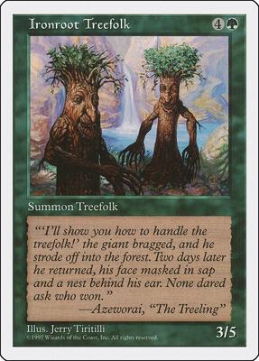 Ironroot Treefolk card from Fifth Edition
