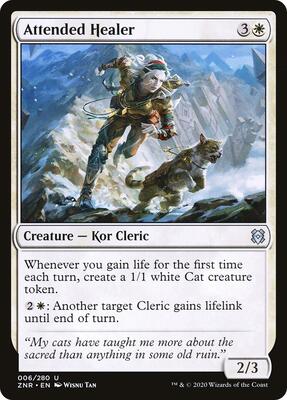 Attended Healer card from Zendikar Rising