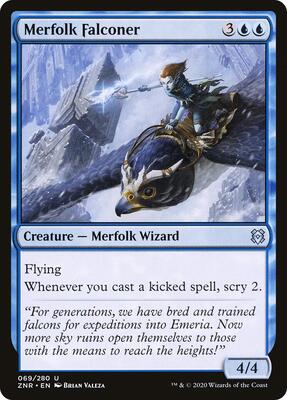 Merfolk Falconer card from Zendikar Rising