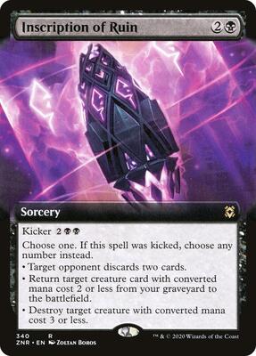 Inscription of Ruin (Extended Art) card from Zendikar Rising