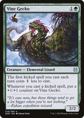 Vine Gecko card from Zendikar Rising
