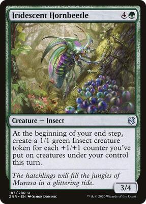 Iridescent Hornbeetle card from Zendikar Rising