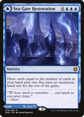 Sea Gate Restoration card from Zendikar Rising