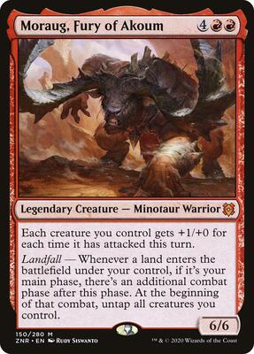 Moraug, Fury of Akoum card from Zendikar Rising