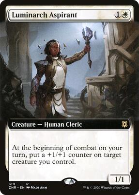 Luminarch Aspirant (Extended Art) card from Zendikar Rising