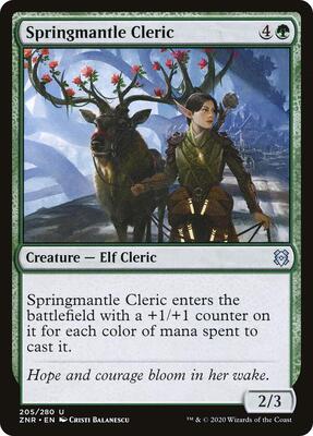 Springmantle Cleric card from Zendikar Rising