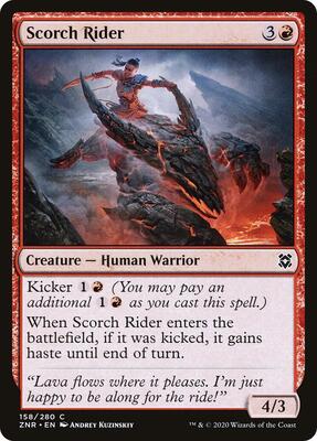 Scorch Rider card from Zendikar Rising