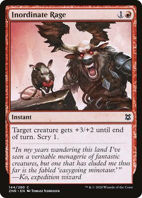 Inordinate Rage card from Zendikar Rising