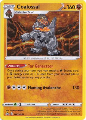 Coalossal - SWSH054 card from SWSH: Sword & Shield Promo Cards